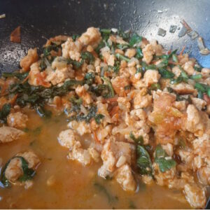 Pappardelle met kippengehakt
